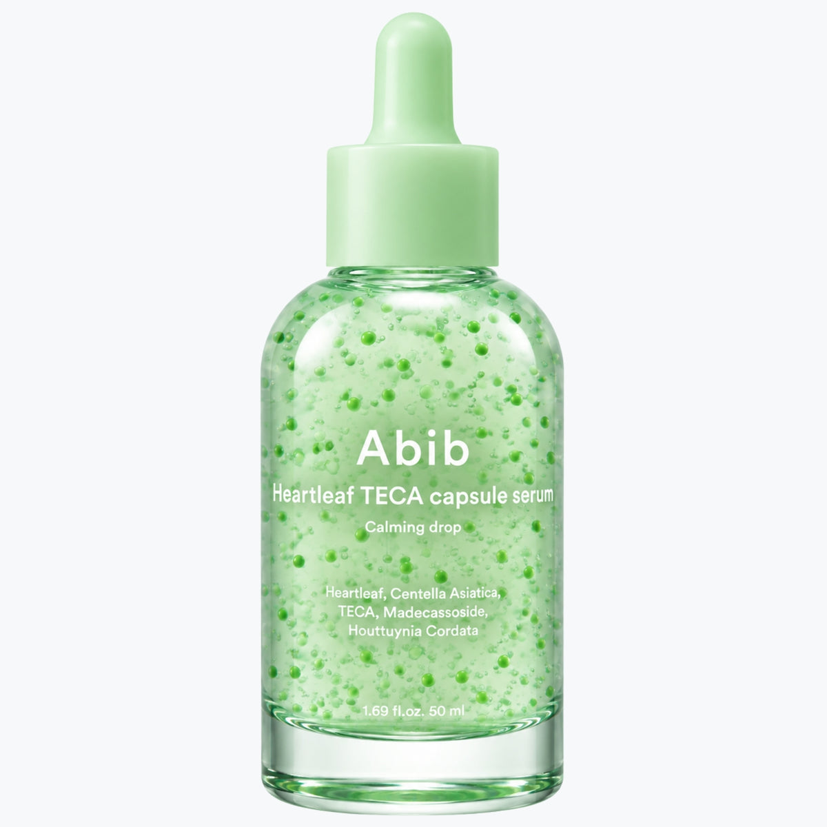 Abib TECA-serumflaska med pipettlock, klargrön vätska