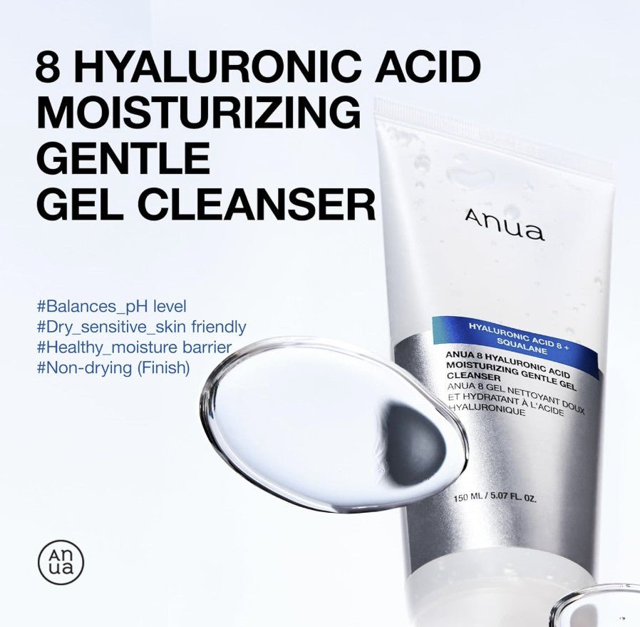 Anua 8 Hyaluronic Acid Hydrating Gentle Foaming Cleanser 150ml - | SKNLÛX