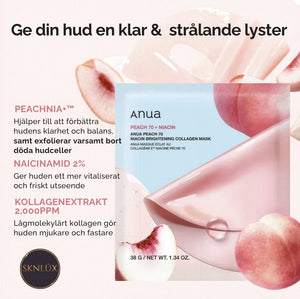 Anua Peach 70 Niacin Brightening Collagen Mask 4 - pack - | SKNLÛX