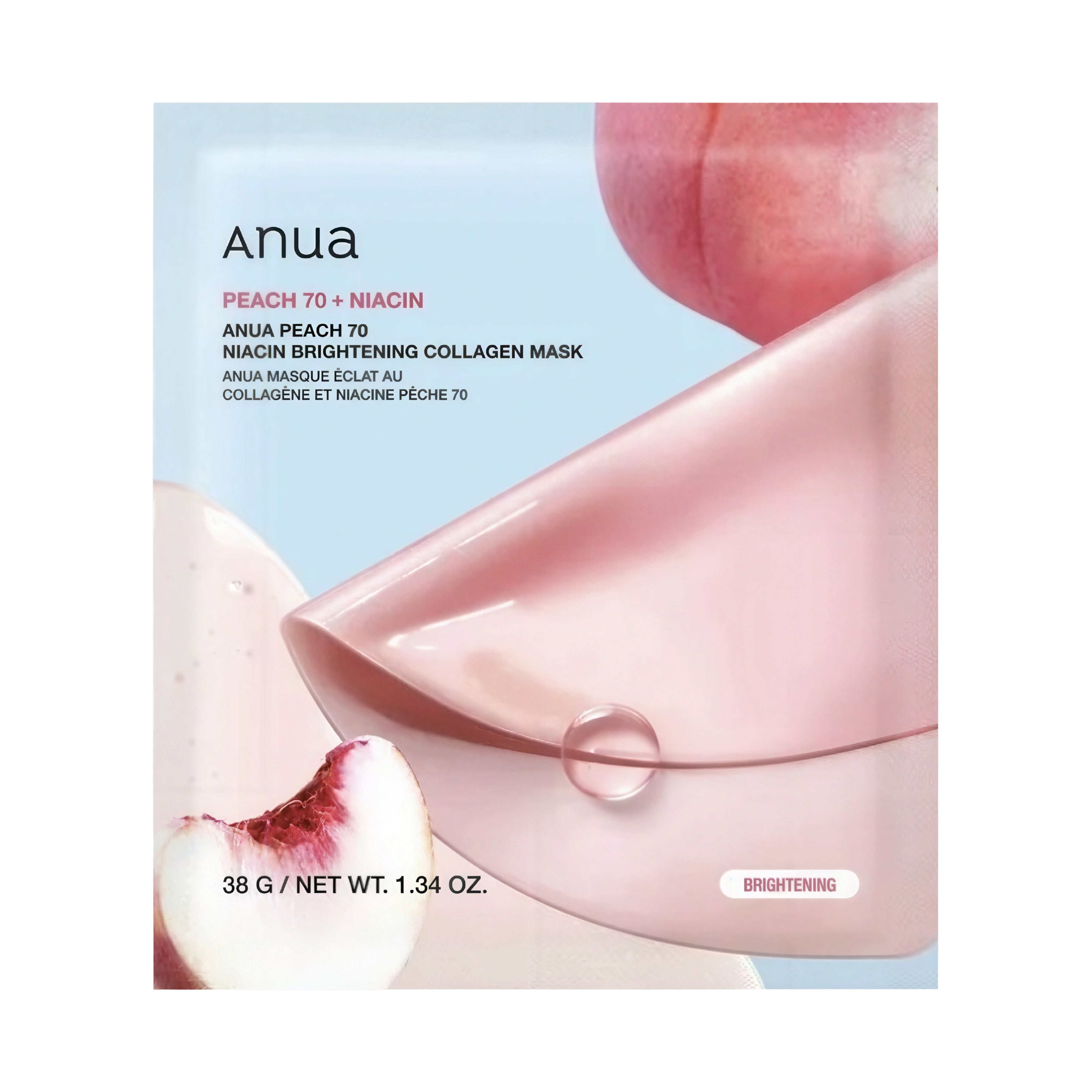 Anua Peach 70 Niacin Brightening Collagen Mask 38g