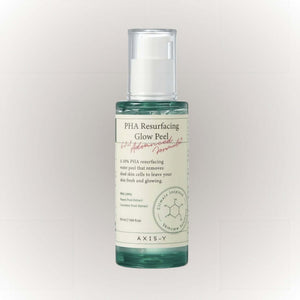 AXIS-Y PHA Resurfacing Glow Peel 50ml flaska med skonsam exfolierande effekt för ljus och jämn hy.