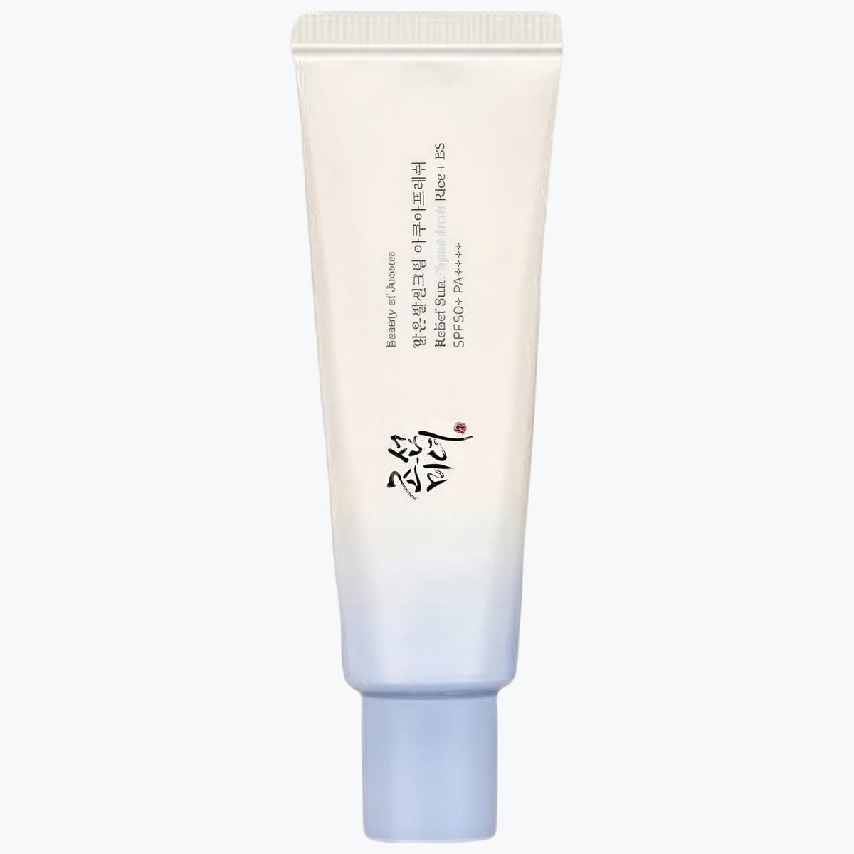Solskyddskrämstub Beauty Of Joseon Aqua-Fresh, vit med ljusblå botten, 50 ml.