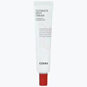 Ansiktskräm i vit tub med röd botten och lock, COSRX Ultimate Spot Cream