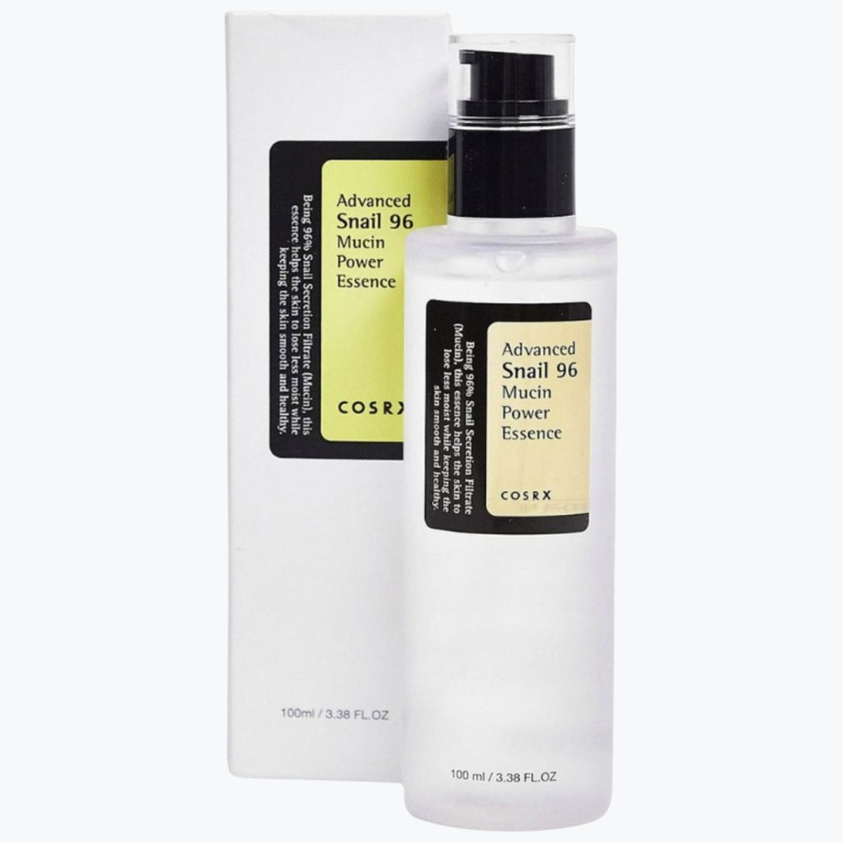 COSRX essensflaska med pump och box, Advanced Snail 96, 100 ml.