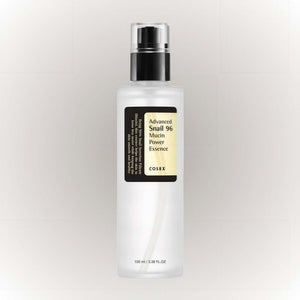 COSRX Advanced Snail 96 Mucin Power Essence 100ml flaska för djupgående återfuktning och lyster.