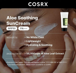 COSRX Aloe Soothing Sun Cream 50ml - | SKNLÛX