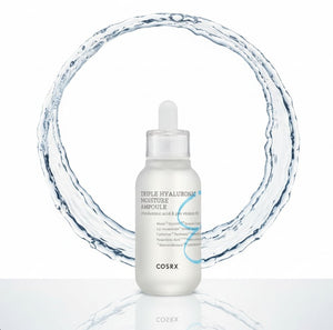 COSRX hyaluronserum i genomskinlig dropperflaska med vit etikett