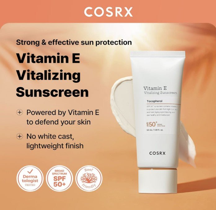 COSRX Vitamin E Vitalizing Sunscreen 50ml - | SKNLÛX