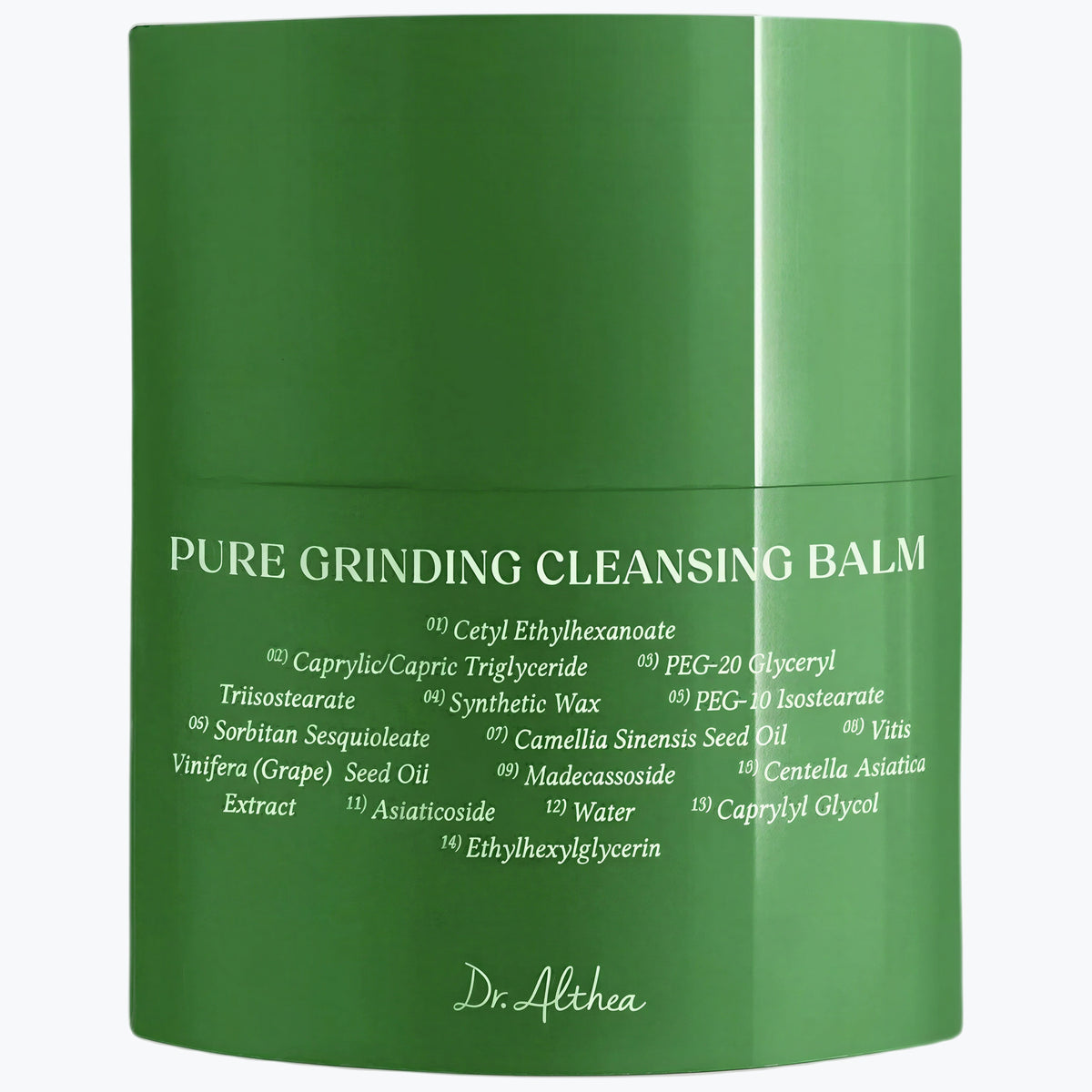 Grönt rengöringsbalsam i förpackning från Dr Althea, Pure Grinding Cleansing Balm