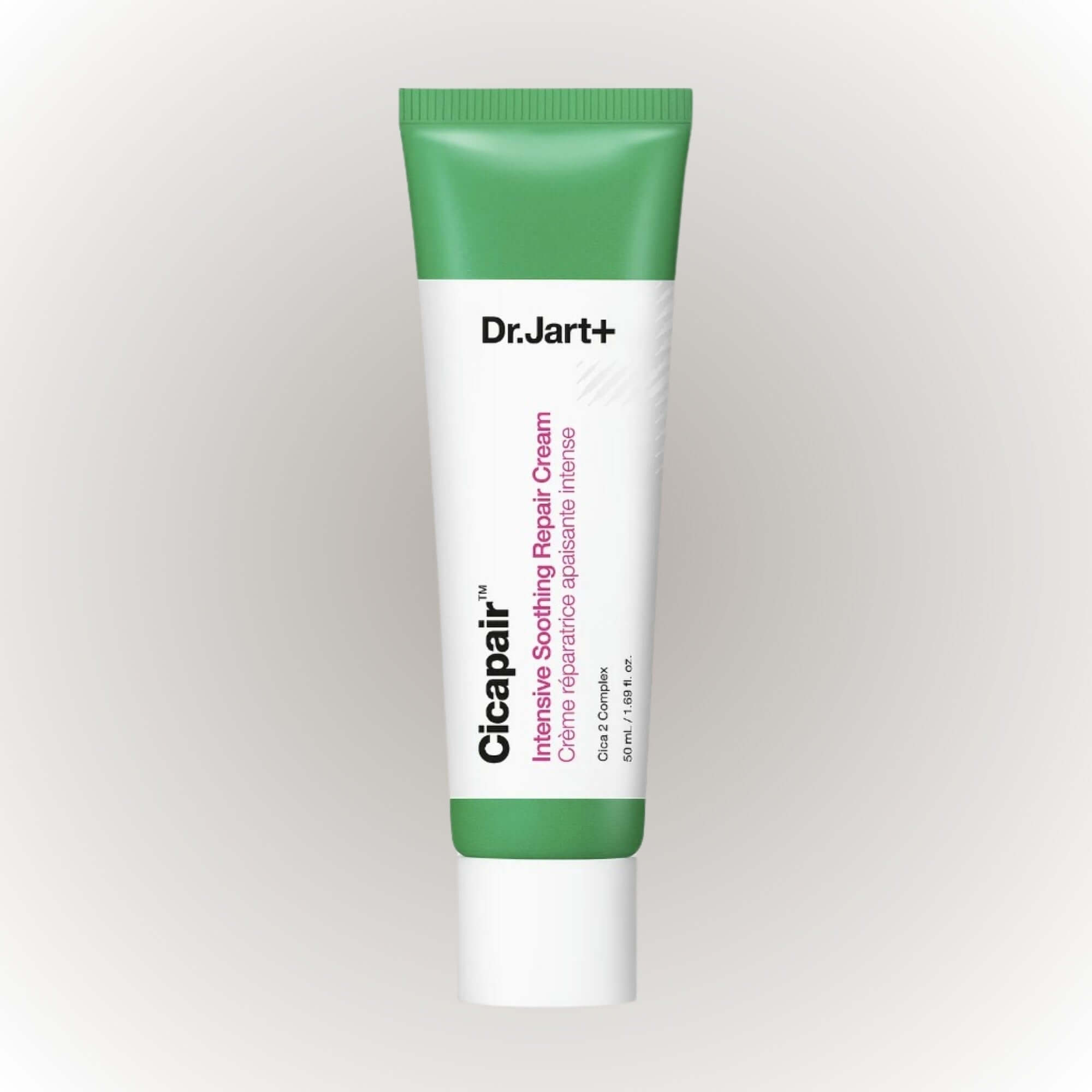 Dr.Jart+ Cicapair Intensive Soothing Repair Cream 50ml i en tub med grön och vit design.