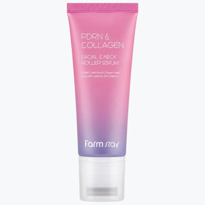 Farm stay PDRN & Collagen ansikts- och nackserum i rosa tub, 100 ml