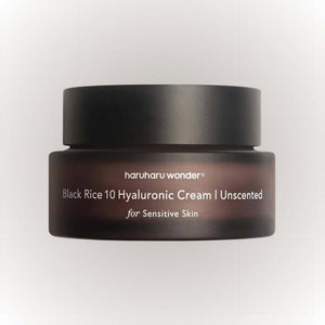 Haruharu Wonder Black Rice 10 Hyaluronic Cream Unscented 50ml för återfuktning av känslig hud.