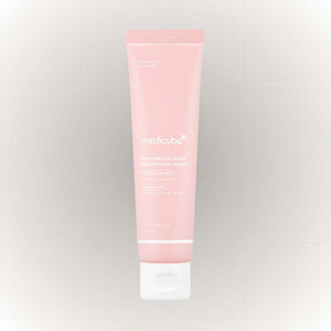 Medicube PDRN Pink Hyaluronic Moisturizing Cream 50ml i en rosa tub med silkeslen textur.