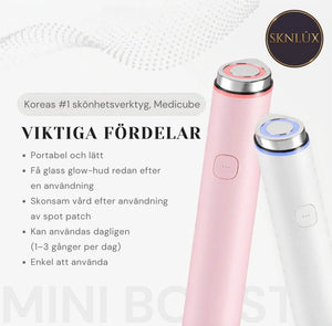 Medicube AGE-R Booster Pro Mini Pink är en portabel beauty-tech-enhet som ger glow och jämn hudkänsla.