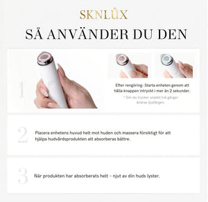 Medicube AGE-R Booster Pro Mini användarguide för förbättrad hudvård och absorption.