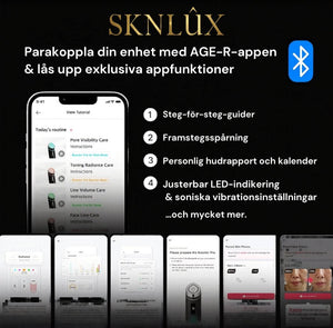 Medicube AGE-R Booster Pro appfunktioner och steg-för-steg-guider för hudvård och skönhetsteknologi