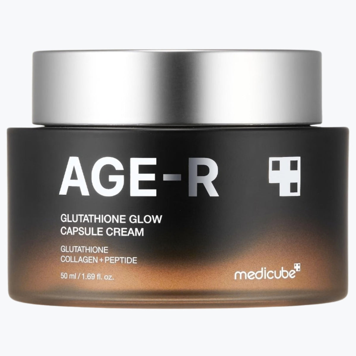 Medicube AGE-R kapselkräm i svart burk med vitt lock, 50 ml