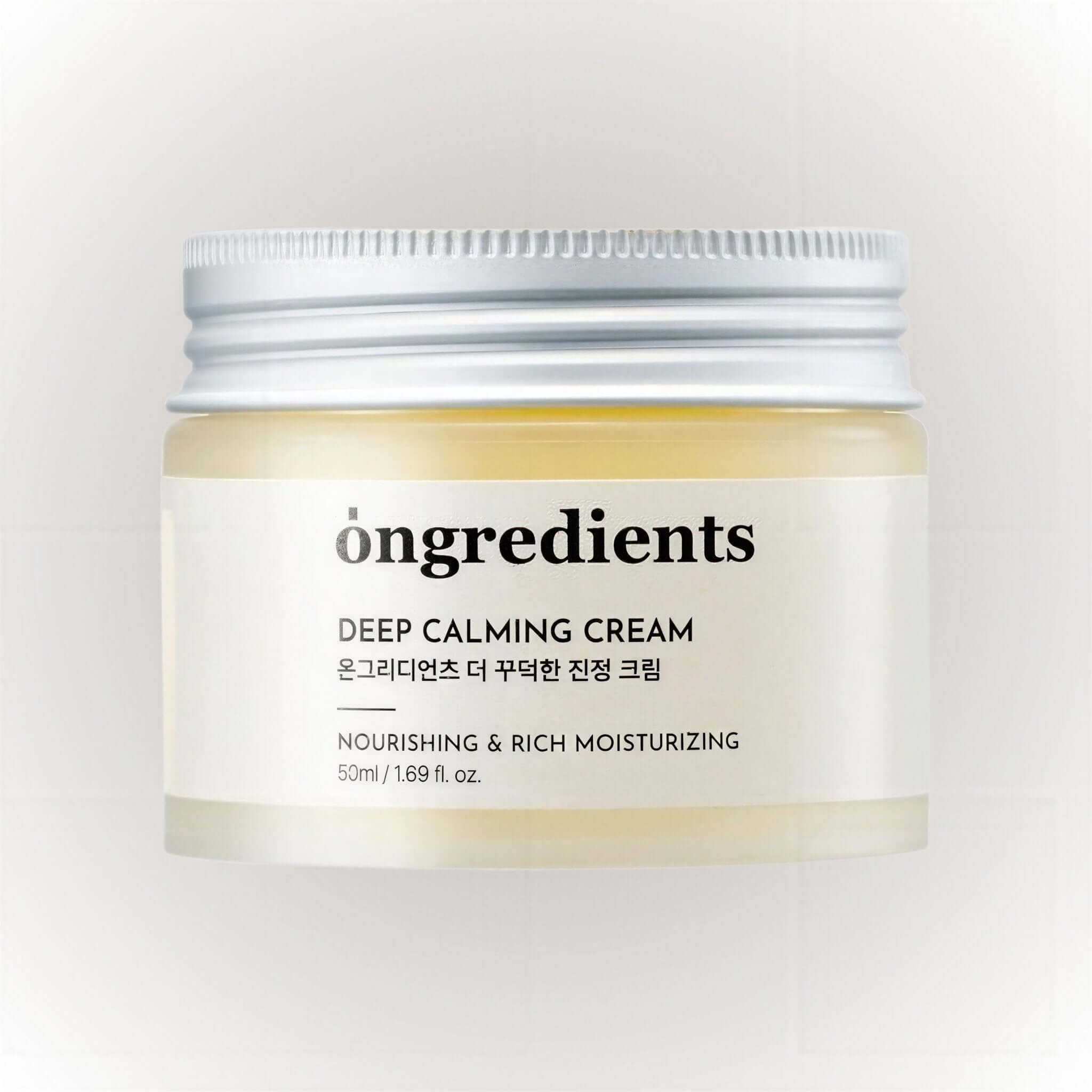 Òngredients Deep Calming Cream 50ml för lugnande och återfuktande hudvård.