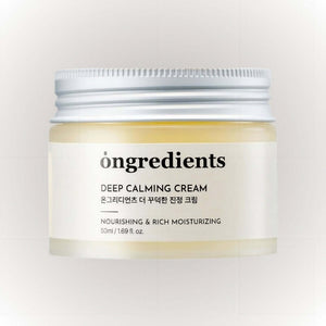 Òngredients Deep Calming Cream 50ml för lugnande och återfuktande hudvård.