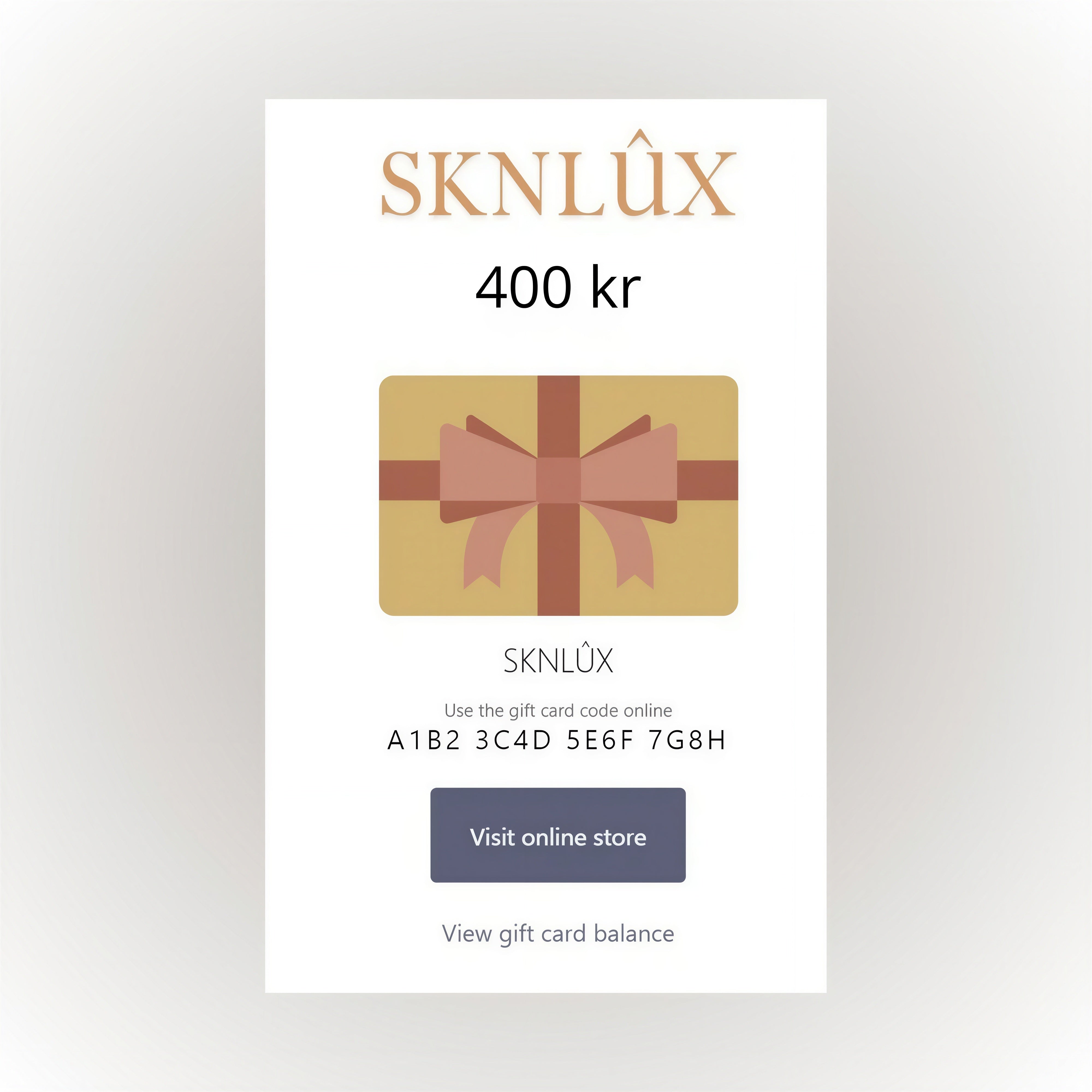 Digitalt Presentkort 400kr