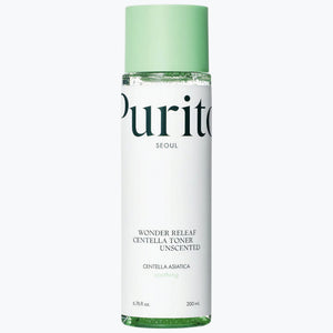 Purito tonerflaska med grön etikett och text, 200 ml utan doft