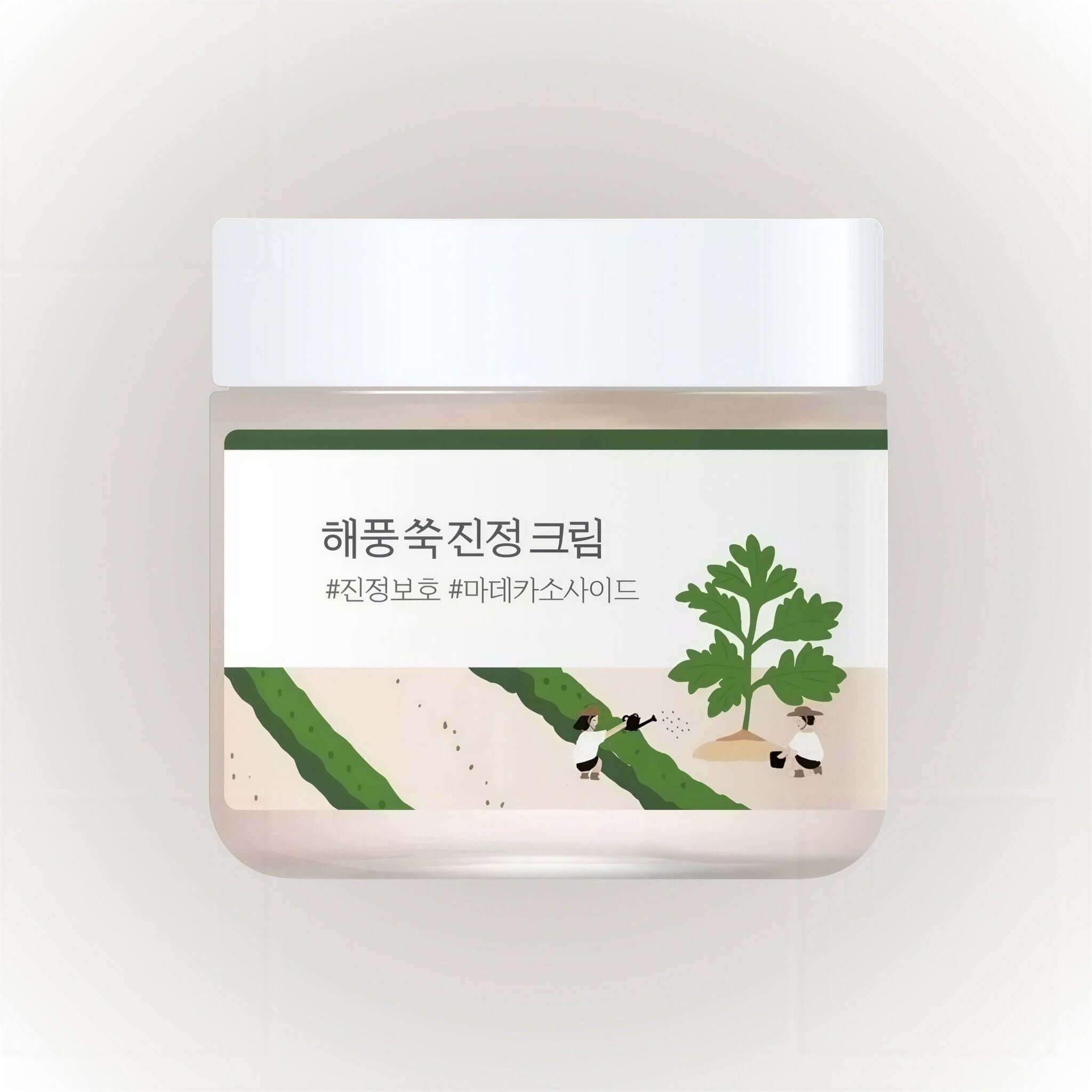 Round Lab Mugwort Calming Cream 80ml i en krämig behållare med lugnande design.