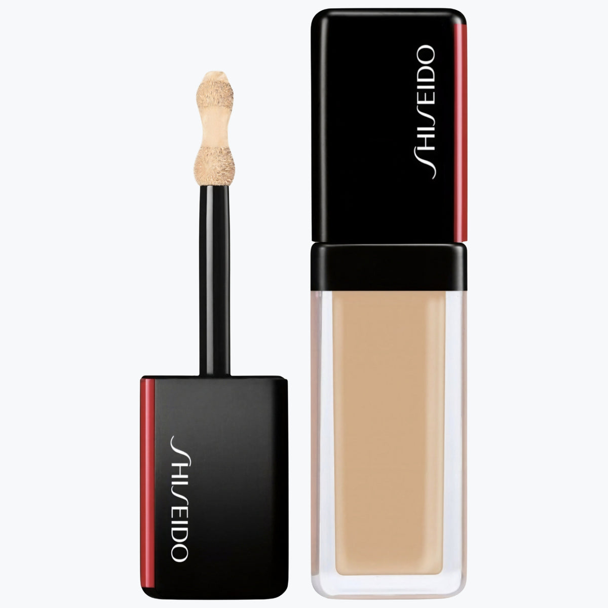 Shiseido concealer i ljus ton, med applikator och genomskinlig behållare
