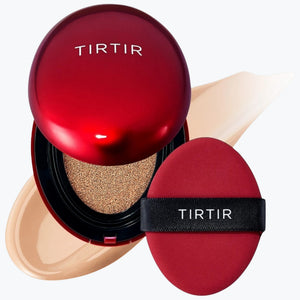 TIRTIR cushion foundation i rund röd dosa med svamp