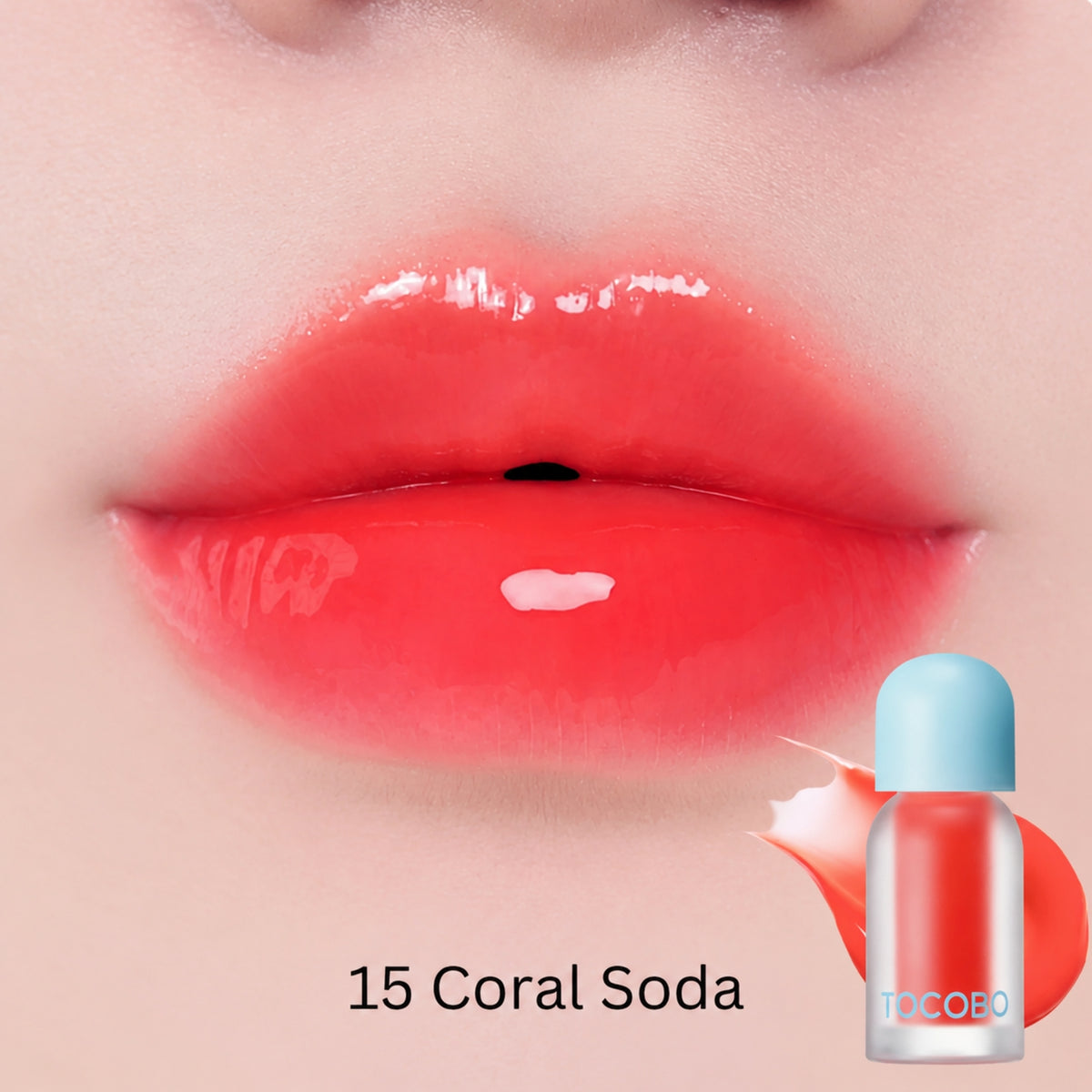 TOCOBO Juicy Berry Plumping Lip Oil #15 Coral Soda