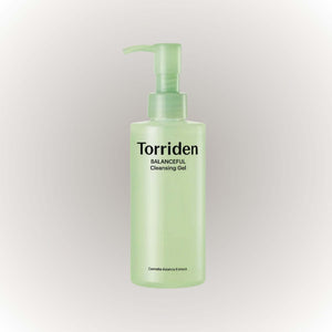 Torriden Balanceful Cleansing Gel 200ml i en grön flaska med pump, effektiv rengöringsgel för huden.