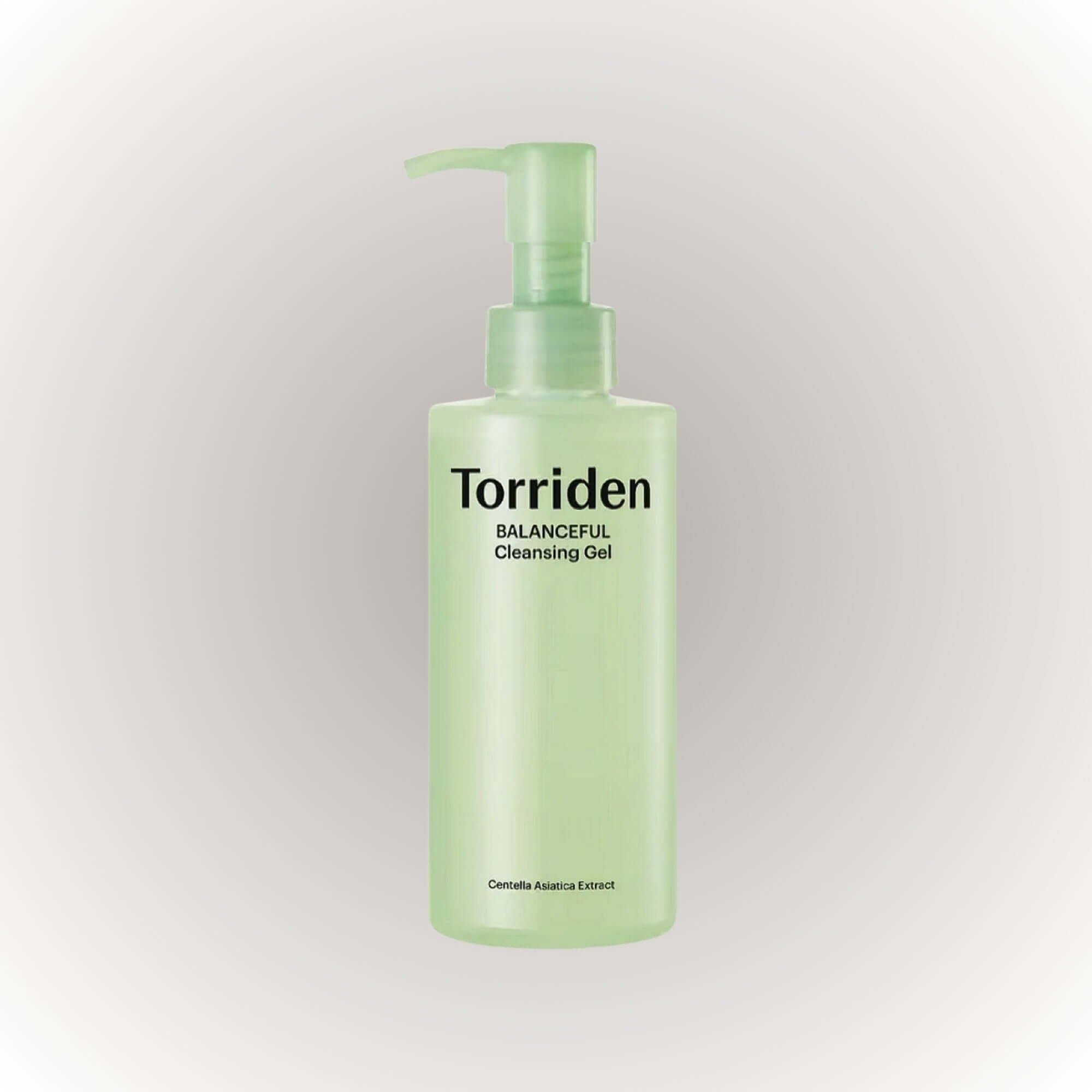 Torriden Balanceful Cleansing Gel 200ml i en grön flaska med pump, effektiv rengöringsgel för huden.