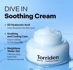 Torriden DIVE IN Hyaluronic Acid Soothing Cream 100ml - | SKNLÛX