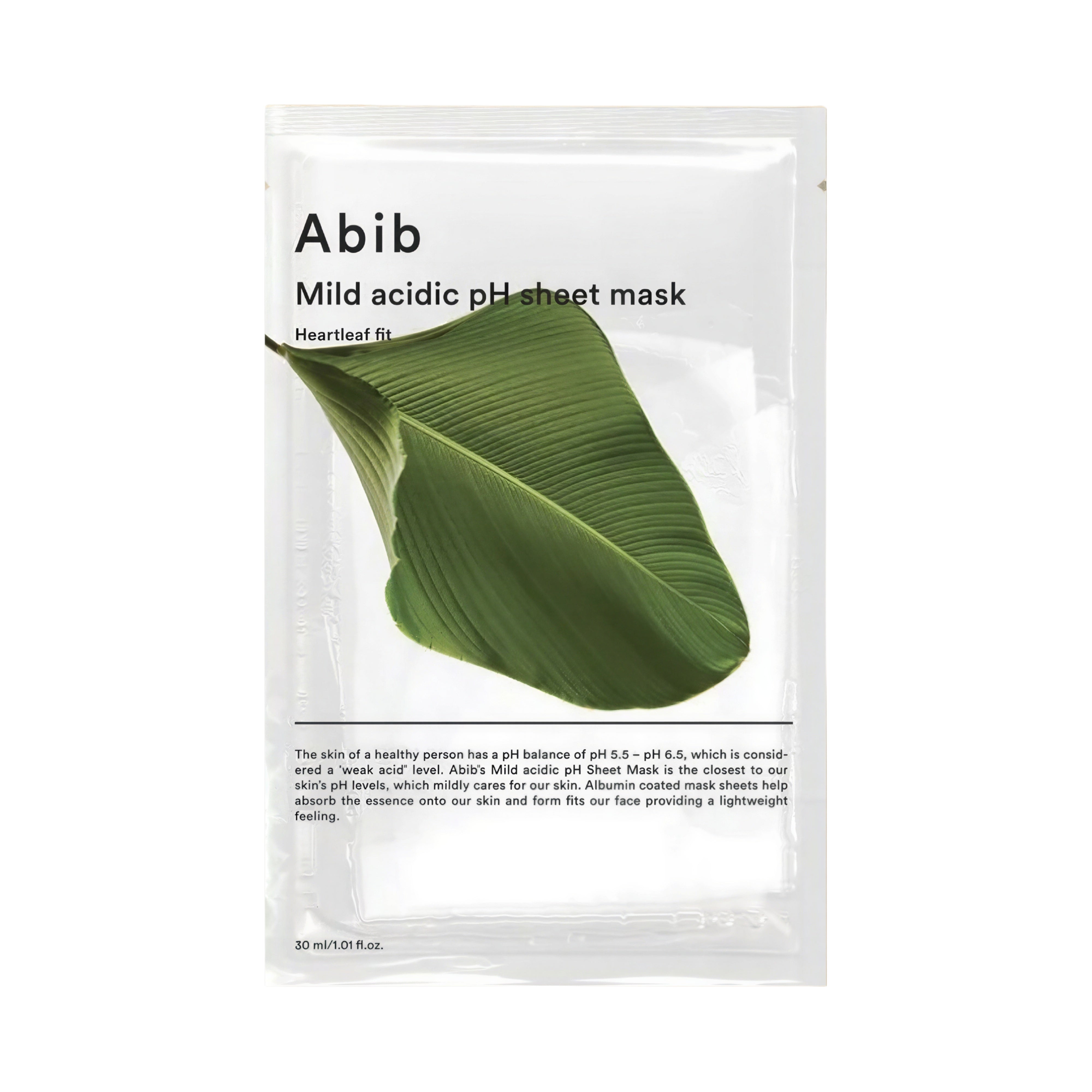 Abib Mild Acidic pH Sheet Mask Heartleaf Fit 30ml