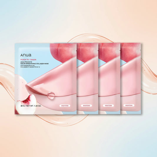 Anua Peach 70 Niacin Brightening Collagen Mask 4-pack