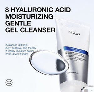 Anua 8 Hyaluronic Acid Hydrating Gentle Foaming Cleanser 150ml - | SKNLÛX