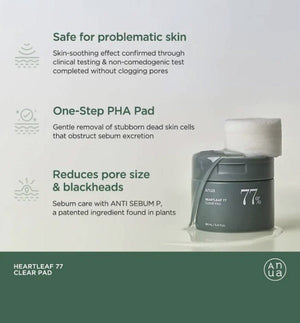 Anua Heartleaf 77 Toner Pad 160ml - | SKNLÛX