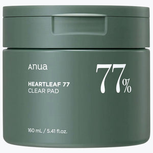 Anua toner pads-burk med grönt lock, 160 ml, Heartleaf 77-clear pad