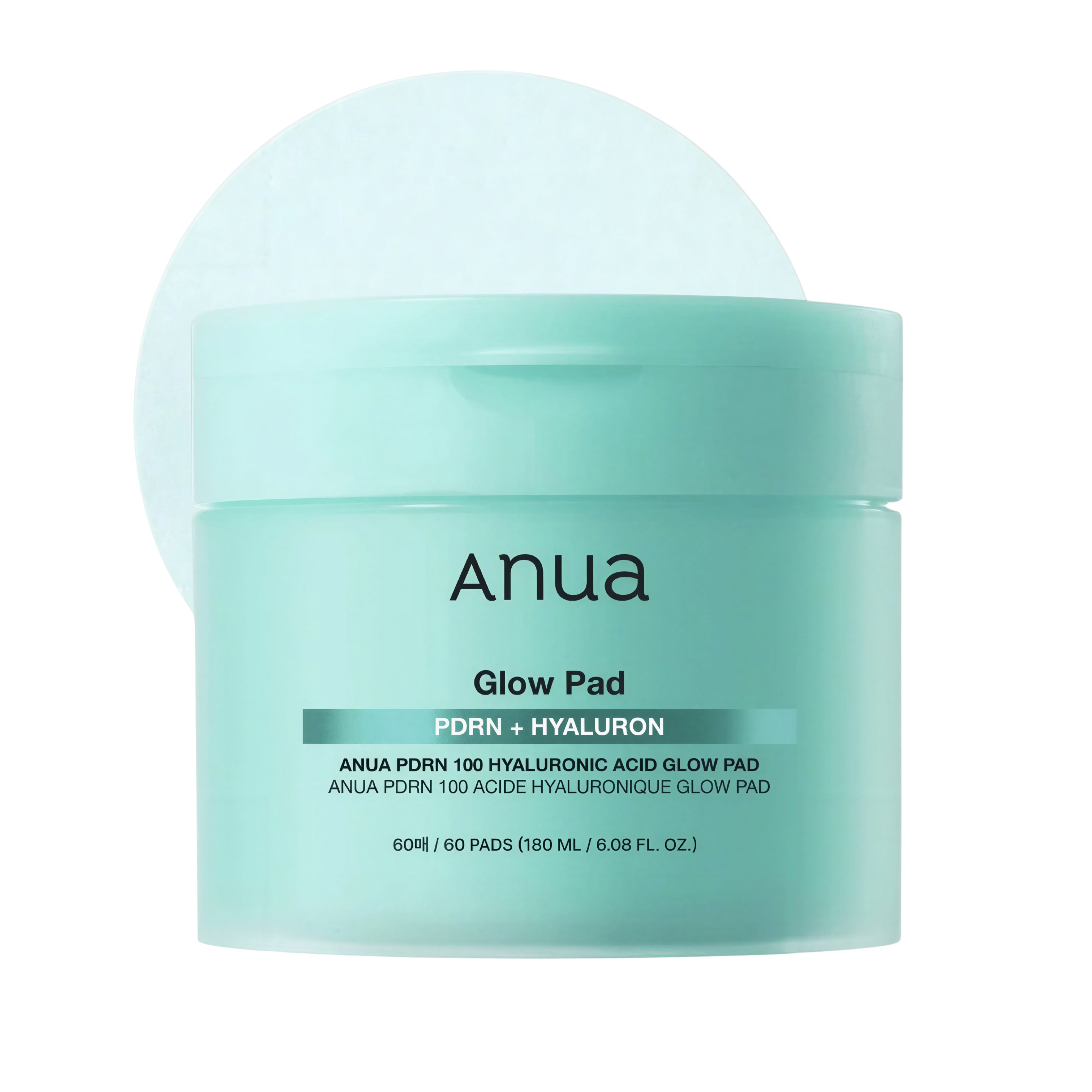 Anua PDRN 100 Hyaluronic Acid Glow Pad 60-Pads 180ml