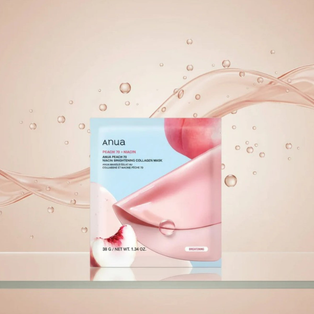 Anua Peach 70 Niacin Brightening Collagen Mask 38g