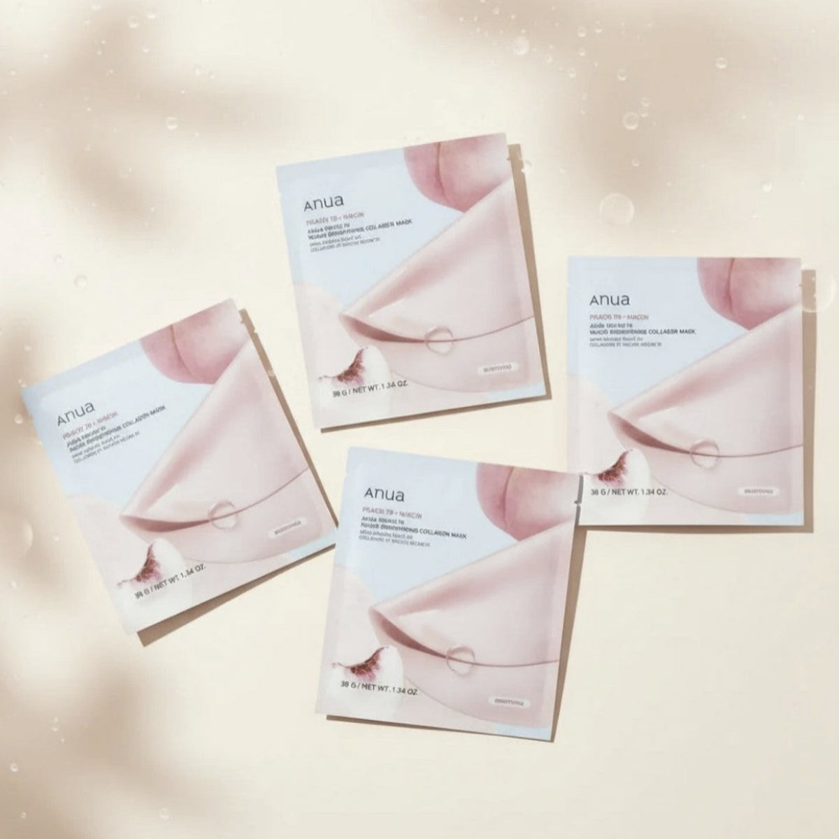 Anua Peach 70 Niacin Brightening Collagen Mask 4-pack