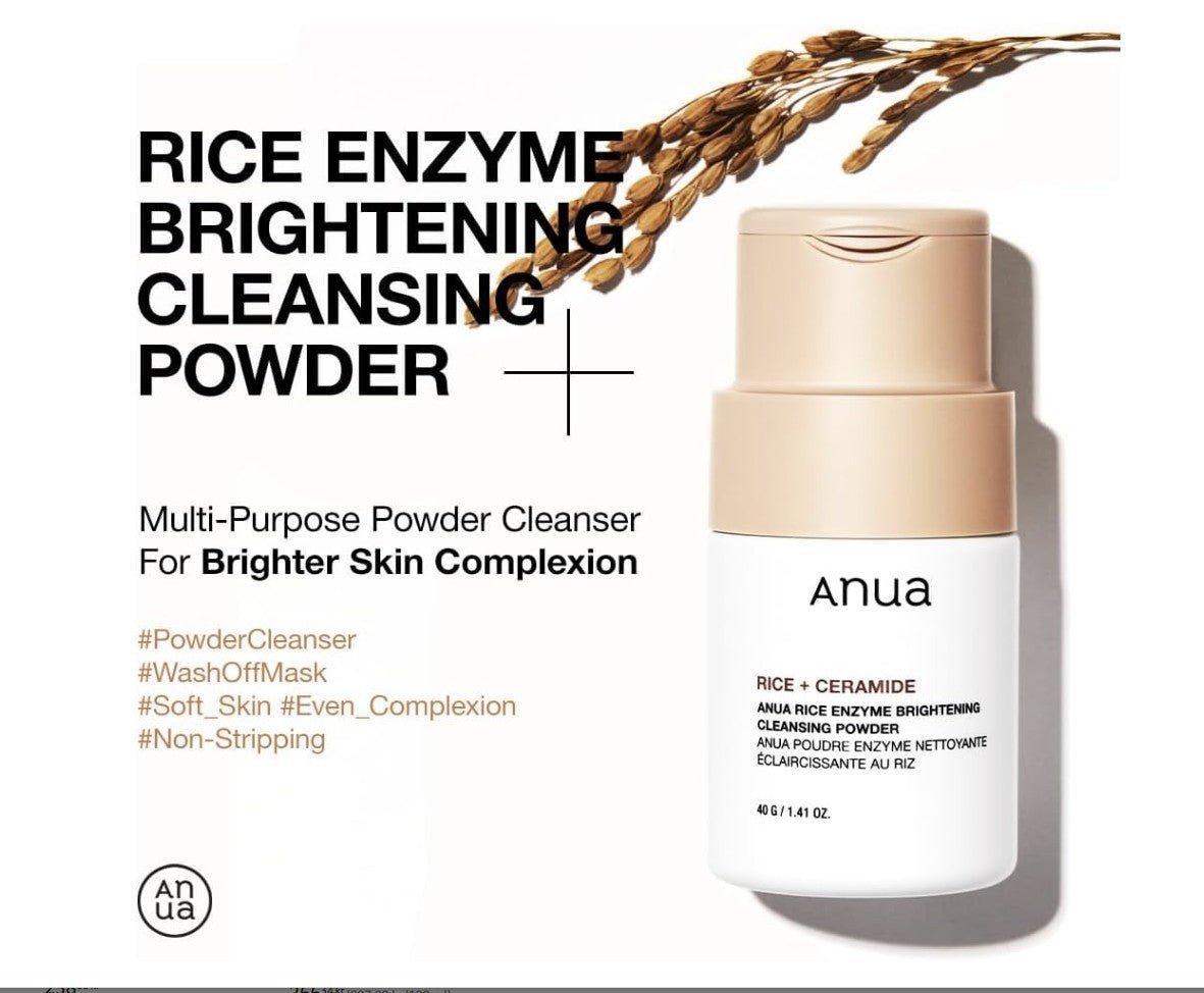 Anua Rice Enzyme Brightening Cleansing Powder 40g - | SKNLÛX