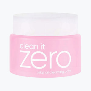 Rengöringsbalsam i rosa burk med lock, texten clean it Zero