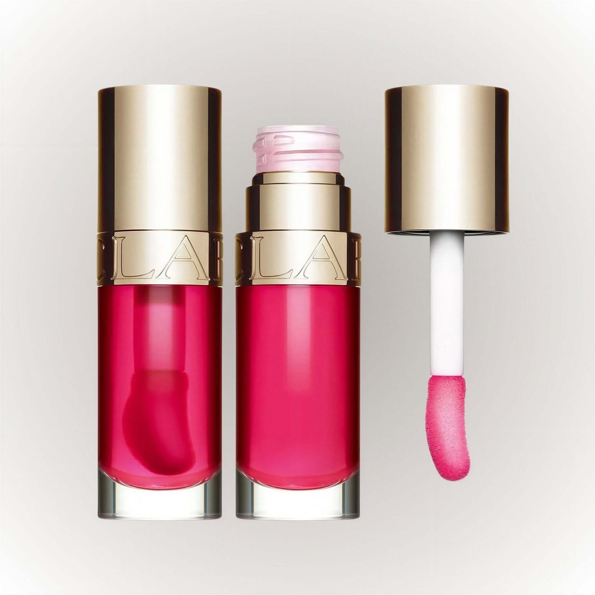Clarins Lip Comfort Oil #04 Pitaya, vårdande läppolja med glans och komfort, med spegelblank finish och smidig känsla.
