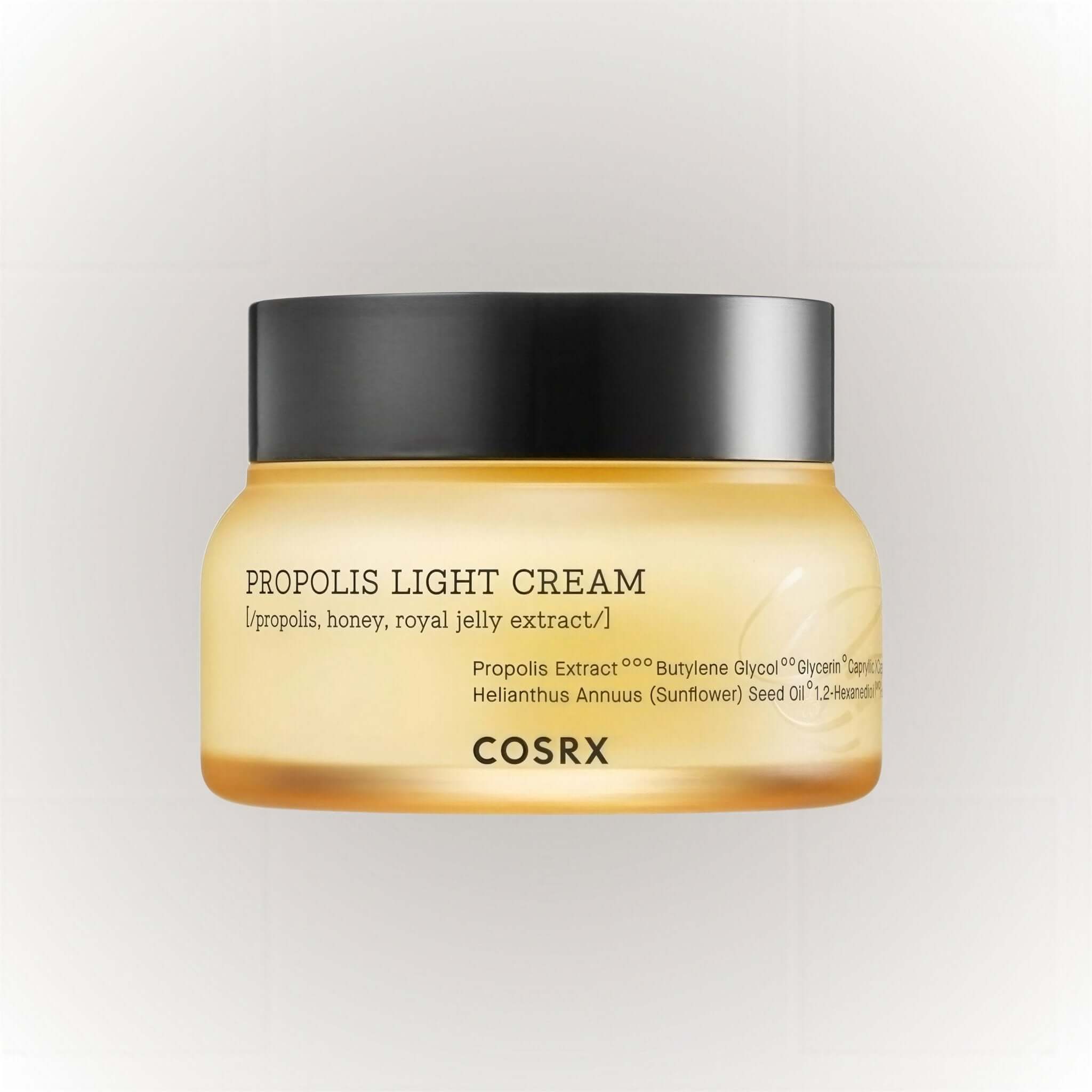 COSRX Full Fit Propolis Light Cream 65ml i en burk, närande och återfuktande ansiktskräm.