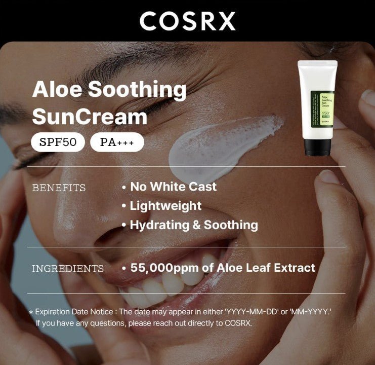 COSRX Aloe Soothing Sun Cream 50ml - | SKNLÛX