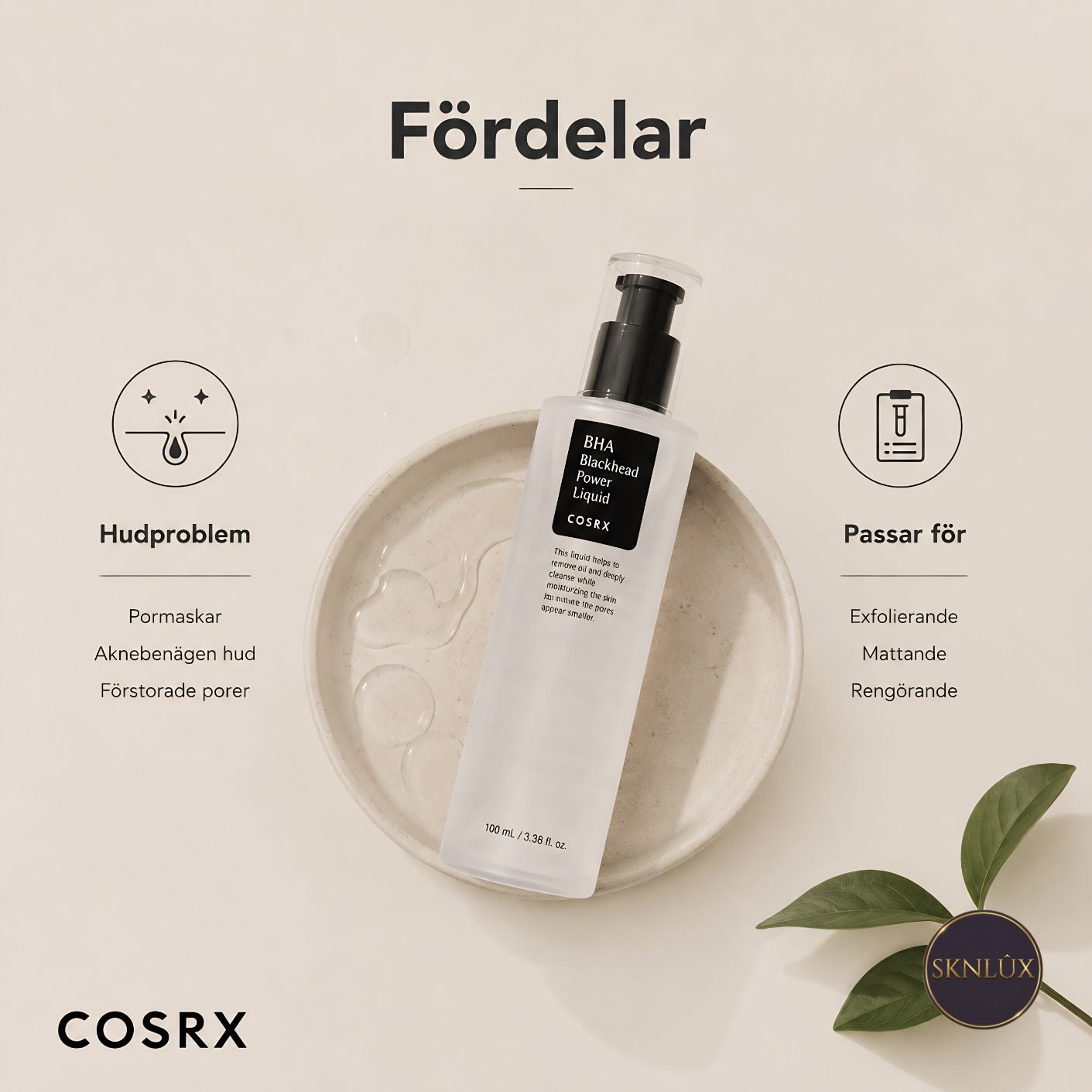 COSRX BHA Blackhead Power Liquid 100ml - | SKNLÛX