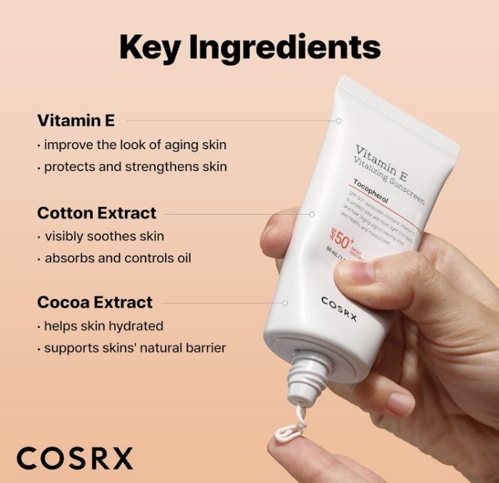 COSRX Vitamin E Vitalizing Sunscreen 50ml - | SKNLÛX