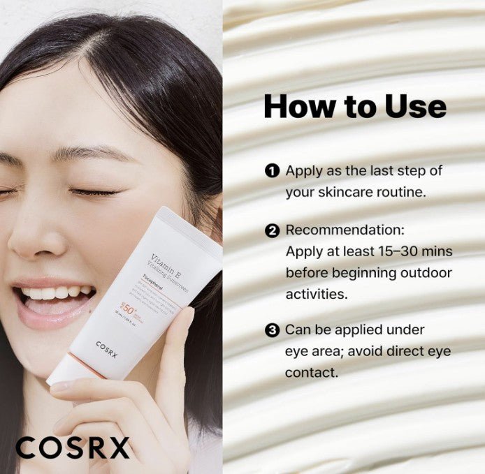 COSRX Vitamin E Vitalizing Sunscreen 50ml - | SKNLÛX