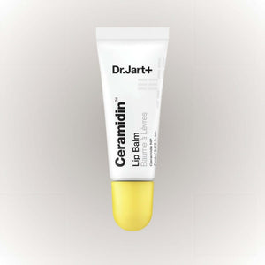 Dr.Jart+ Ceramidin Lip Balm Ceramides NP 7ml tube with a yellow cap on a light background.