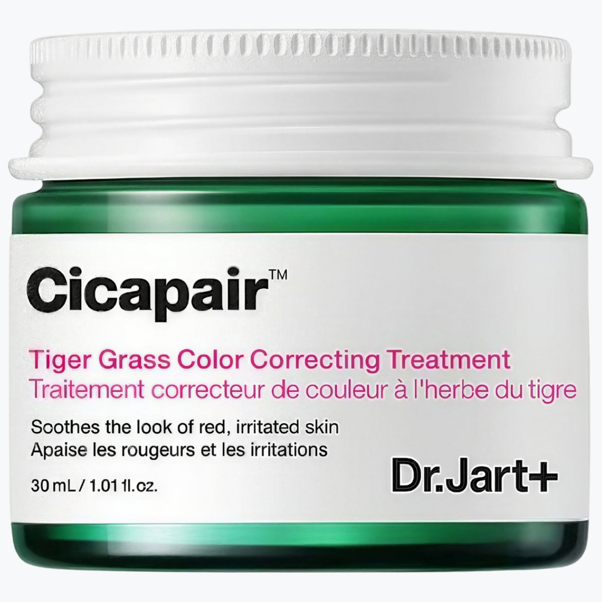 Dr.Jart+ Cicapair färgkorrigerande kräm i grön burk med Tiger Grass, 30 ml